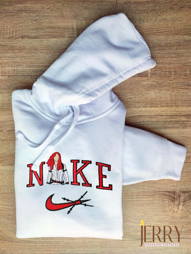 Marvel Avengers Black Widow Nike Embroidered Sweatshirt, Nike Crewneck Embroidered - Image 3
