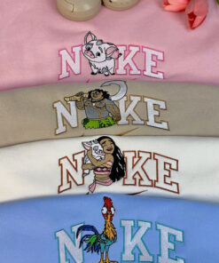 Maui and Moana Disney Embroidered Sweatshirt, Heihei And Pua Moana Embroidered Sweatshirt Hoodie