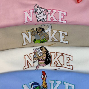 Maui and Moana Disney Embroidered Sweatshirt, Heihei And Pua Moana Embroidered Sweatshirt Hoodie