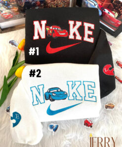 McQueen and Sally Cars Disney Nike Embroidered Sweatshirts