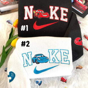 McQueen and Sally Cars Disney Nike Embroidered Sweatshirts