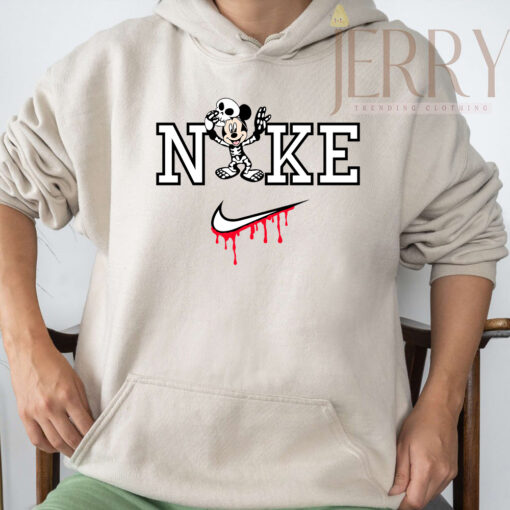 Cheap Mickey Mouse Disney Nike Embroidered Sweatshirt, Personalized Halloween Gift For Couple - Image 3