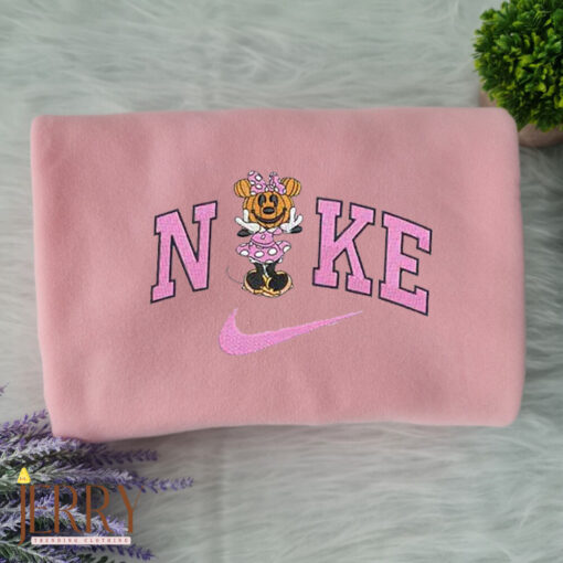 Mickey And Minne Halloween Nike Embroidered Sweatshirt - Image 3
