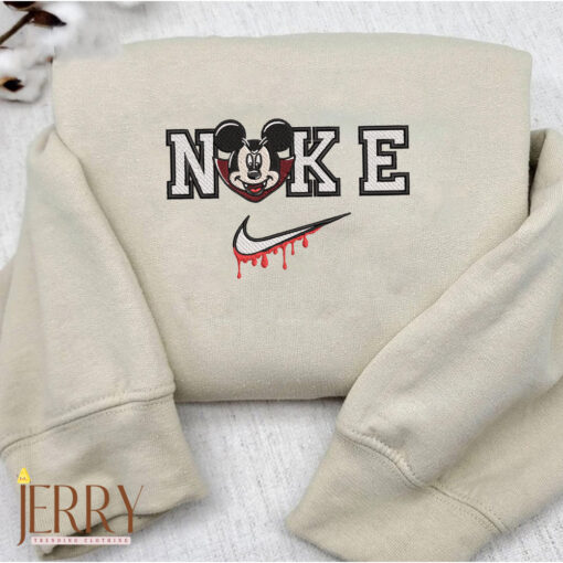Mickey Mouse Disney Halloween Nike Embroidered Sweatshirt - Image 2