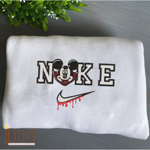 Mickey Mouse Disney Halloween Nike Embroidered Sweatshirt - Image 3