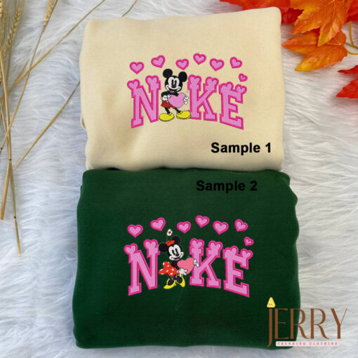 Mickey and Minnie Mouse Disney Nike Embroidered Sweatshirts - Image 2