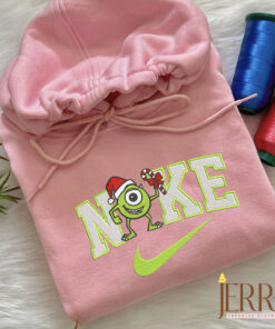 Mike Wazowski Disney Christmas Nike Embroidered Sweatshirt