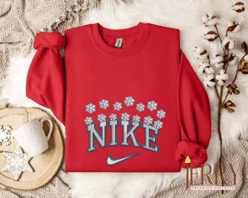 Nike Christmas Embroidered Sweatshirt - Image 3