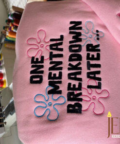 One Mental Breakdown Later SpongeBob Nike Embroidered Sweatshirt