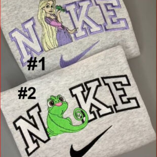 Pascal And Rapunzel Matching Nike Embroidered Sweatshirt