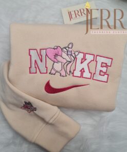 Personalized Angel Disney Nike Embroidered Sweatshirt, Cute Halloween Gift For Couple