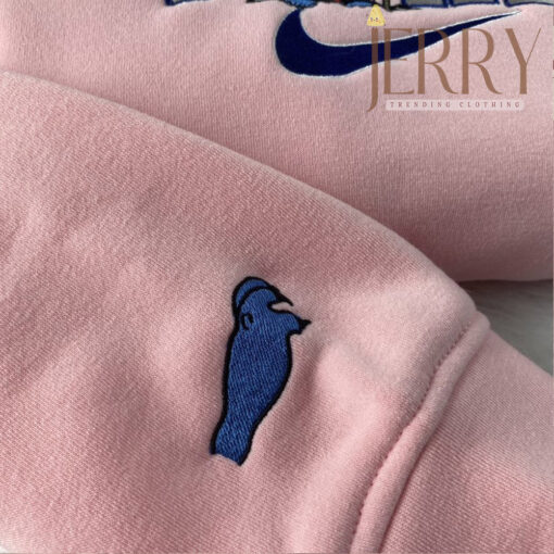 Personalized Maleficent Stitch Nike Embroidered Sweatshirt, Perfect Couple Gift For Halloween - Image 3