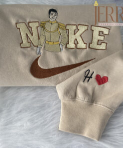 Personalized Prince Charming Disney Nike Embroidered Sweatshirt, Christmas Present For Couples