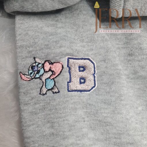 Personalized Stitch Disney Nike Embroidered Sweatshirt, Cute Halloween Gift For Couple - Image 4
