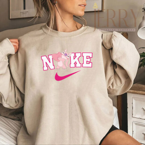 Personalized Angel Disney Nike Embroidered Sweatshirt, Cute Halloween Gift For Couple - Image 4