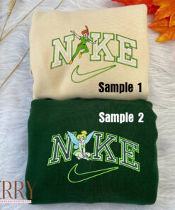 Peter Pan And Tinkerbell Disney Nike Embroidered Sweatshirts