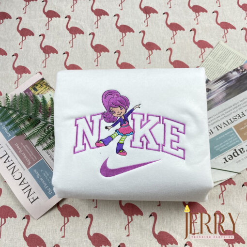 Plum Pudding And Strawberry Shortcake Nike Embroidered Sweatshirt, Matching Embroidered Hoodies - Image 2