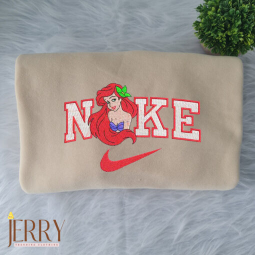 Princess Ariel And Prince Eric Nike Embroidered Sweatshirts - Image 3
