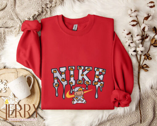 Pumpkin Cow Nike Embroidered Sweatshirt - Image 2