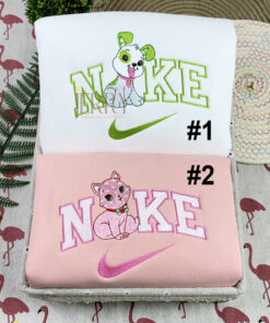 Pupcake And Custard Strawberry Shortcake Nike Embroidered Sweatshirt, Best Gift For Pet Lover
