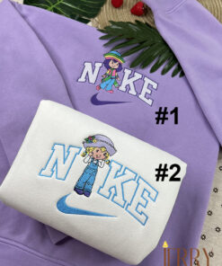 Rainbow Sherbet And Angel Cake Strawberry Shortcake Nike Embroidered Sweatshirt,  Nike Crewneck Embroidered