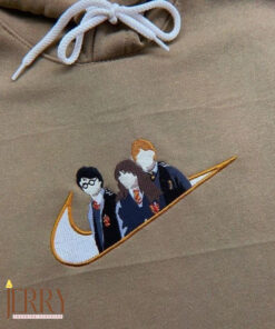 Ron Hermione Harry Potter Nike Embroidered Sweatshirt