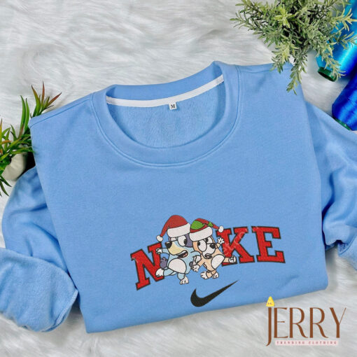 Bluey And Bingo Christmas Nike Embroidered Sweatshirt - Image 2