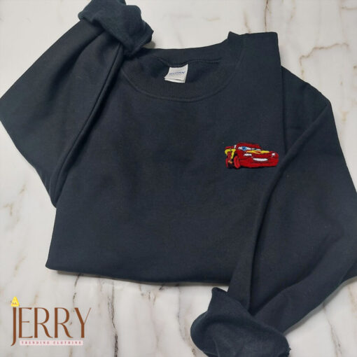 Cars Embroidered Sweatshirts, Cartoon Disney Embroidered Sweater - Image 2