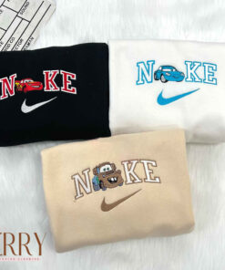 Sally Mcqueen And Mater Disney Car Nike Embroidered Sweatshirt, Matching Embroidered Hoodies