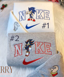 Sonic And Shadow Nike Embroidered Sweatshirt