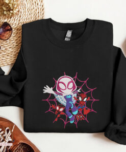 Spidermans And Gwen Stacy Disney Embroidered Sweatshirt