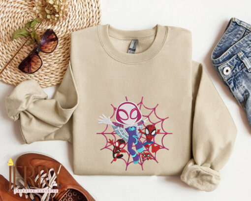 Spidermans And Gwen Stacy Disney Embroidered Sweatshirt - Image 2