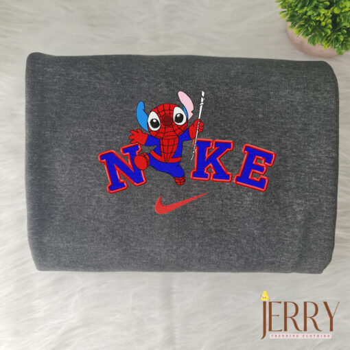 Stitch Spiderman Disney Nike Embroidered Sweatshirt - Image 5