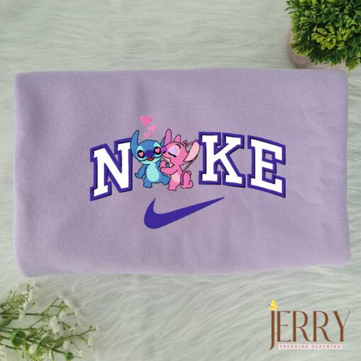Stitch and Angel Disney Nike Embroidered Sweatshirts - Image 4