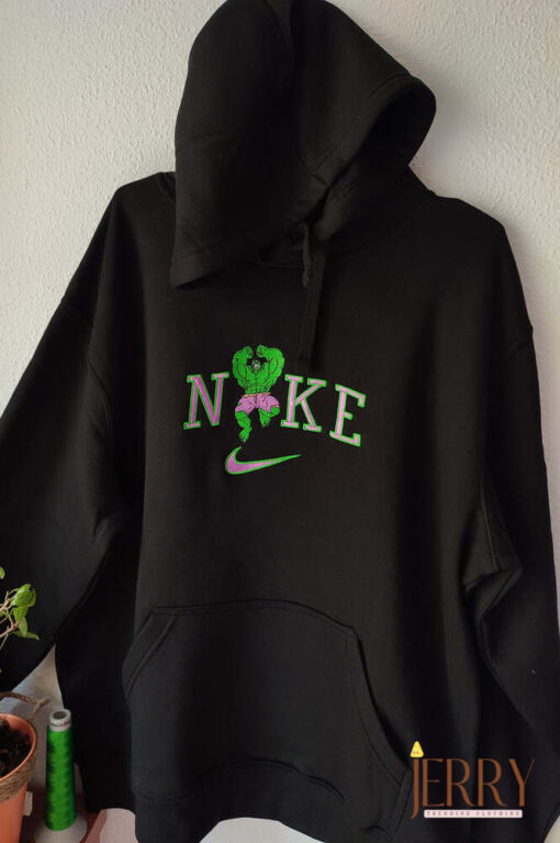 The Incredible Hulk Nike Embroidered Sweatshirt, Nike Crewneck Embroidered - Image 3