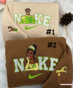 Tiana And Naveen The Princess and the Frog Disney Nike Embroidered Sweatshirt, Valentines Day Gifts For Couples