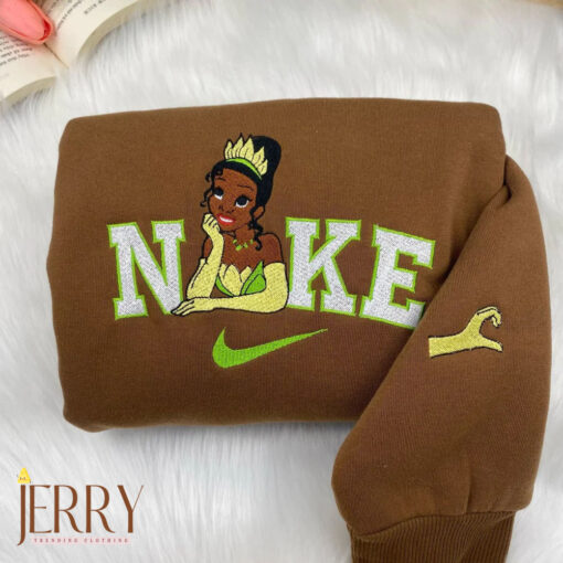 Tiana And Naveen The Princess and the Frog Disney Nike Embroidered Sweatshirt, Valentines Day Gifts For Couples - Image 2