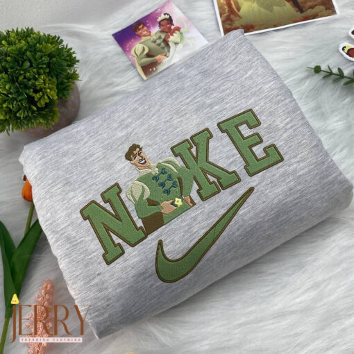 Tiana And Prince Naveen The Princess and the Frog Disney Nike Embroidered Sweatshirt - Image 3