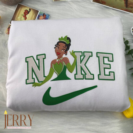 Tiana And Prince Naveen The Princess and the Frog Disney Nike Embroidered Sweatshirt - Image 4