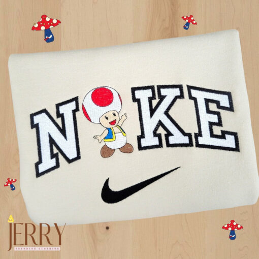 Toad Mario Nike Embroidered Sweatshirt