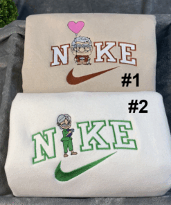 Carl Fredricksen And Ellie Fredricksen Up Disney Nike Embroidered Sweatshirts