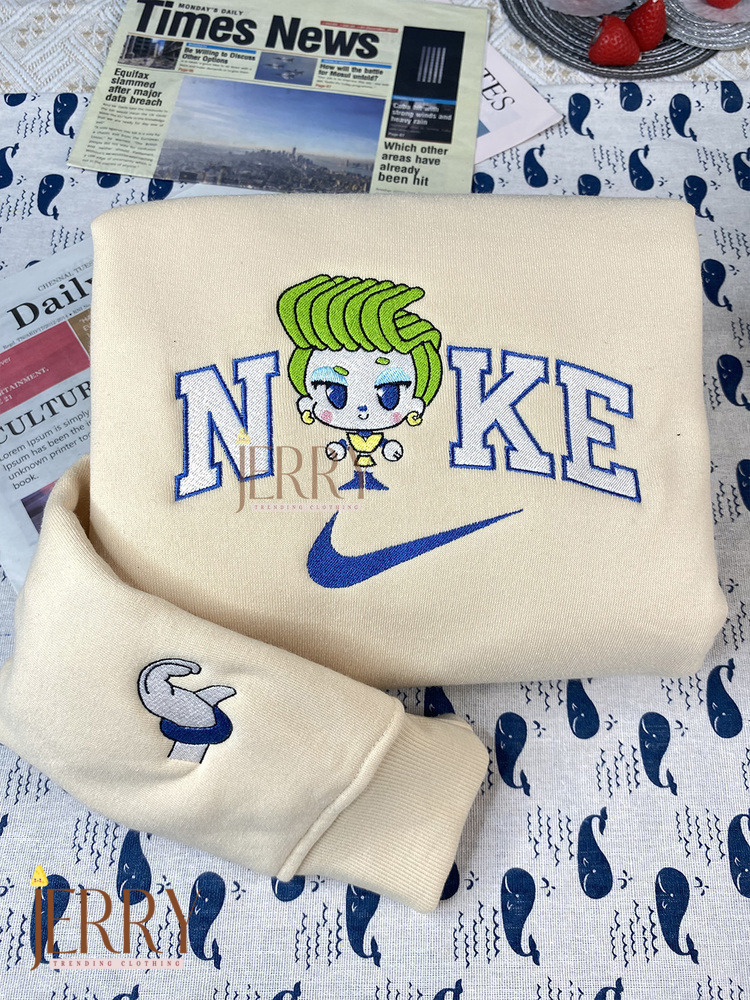 Velvet And Venner Chibi Trolls Band Together Nike Embroidered Sweatshirt, Matching Embroidered Hoodies - Image 2