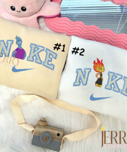 Wade And Ember Elemental Disney Nike Embroidered Sweatshirt, Valentines Day Gifts For Couples