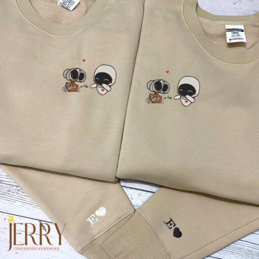 Walle Eve Cartoon Couple Embroidered Sweatshirt - Image 2