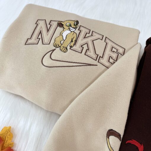 Simba And Nala Disney Nike Embroidered Sweatshirts - Image 2