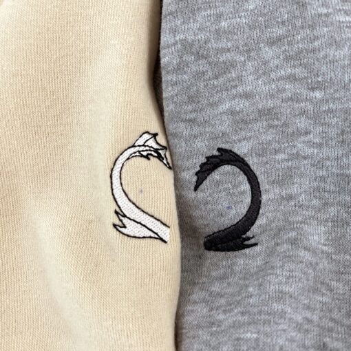 Toothless Night Fury And Light Disney Nike Embroidered Sweatshirts - Image 4