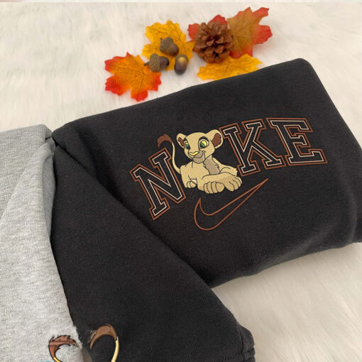 Simba And Nala Disney Nike Embroidered Sweatshirts - Image 2