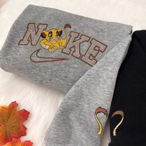 Simba And Nala Disney Nike Embroidered Sweatshirts - Image 3