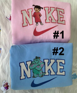 James Sullivan And Boo Monsters Disney Nike Embroidered Sweatshirts