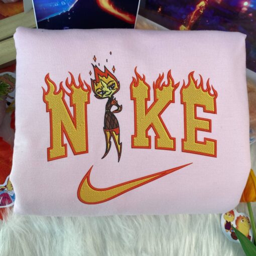 Ember And Wade Elemental Disney Nike Embroidered Sweatshirts - Image 2